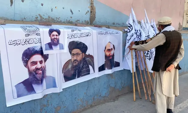 Man sells Taliban flags and posters