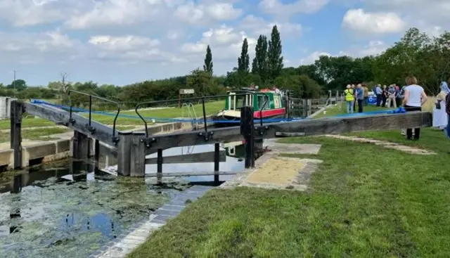 Boat at lock 14