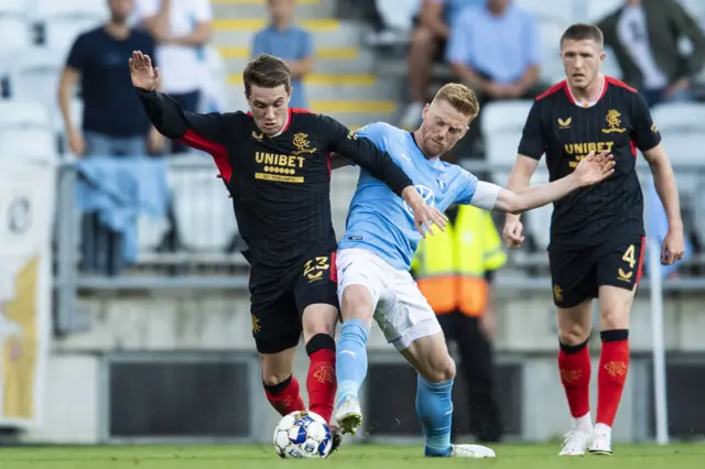 Scott Wright in action for Rangers in Malmo