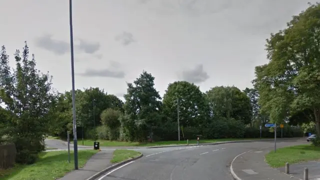 Sinfin Lane, at the junction of Redwood Road, in Sinfin, Derby