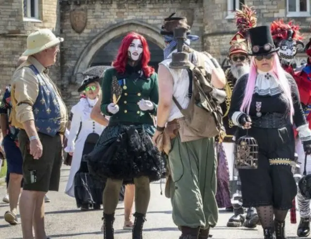 Steampunks at the Asylum festival