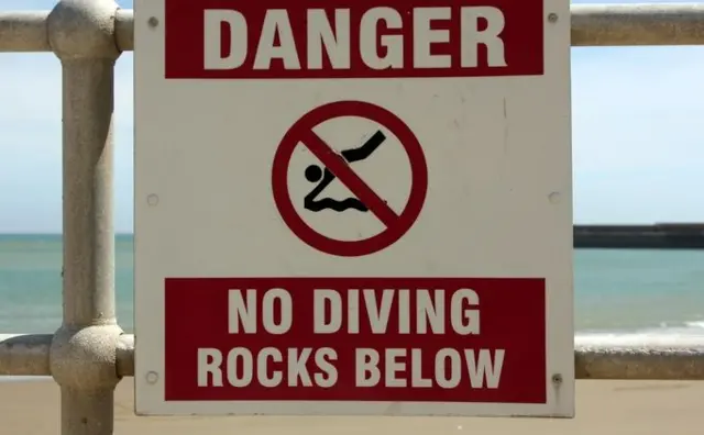 No swimming sign