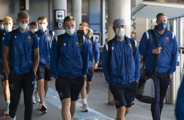 St Johnstone players departing for Istanbul