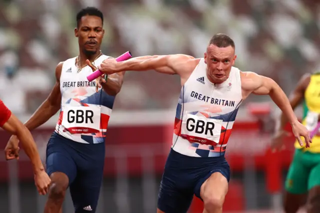 Baton handover for Richard Kilty