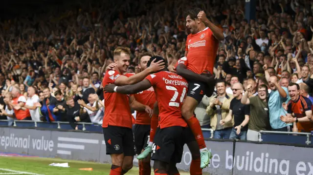 Luton celebrate