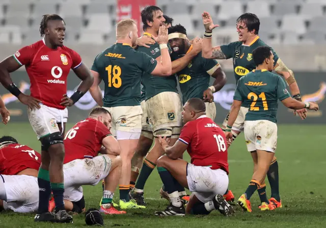 South Africa celebrate