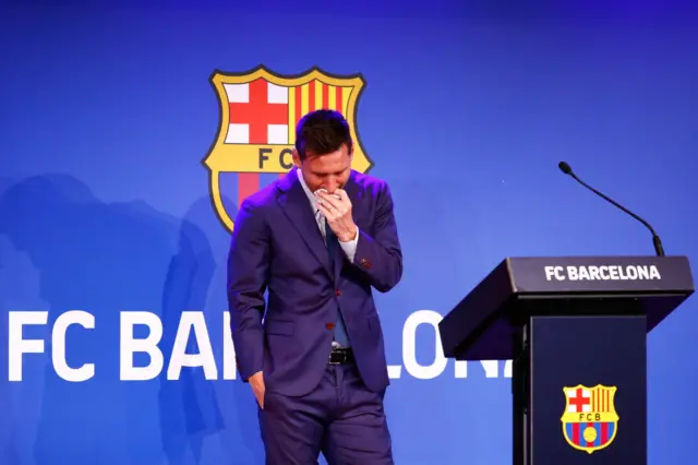 Lionel Messi in tears