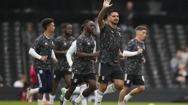 Fulham warm up