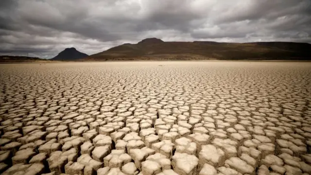 Drought-hit land in Graaff-Reinet, South Africa in 2019