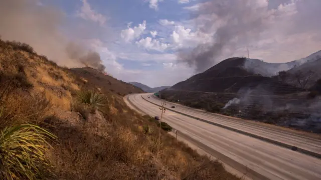 La Tuna canyon fire in 2017