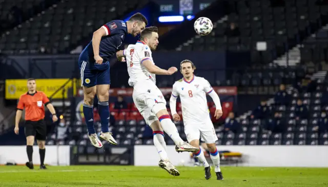 John McGinn scored twice in a comfortable win over the Faroe Islands at Hampden