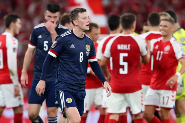 Scotland midfielder Callum McGregor at full-time