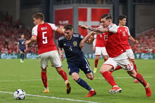 Billy Gilmour in action for Scotland