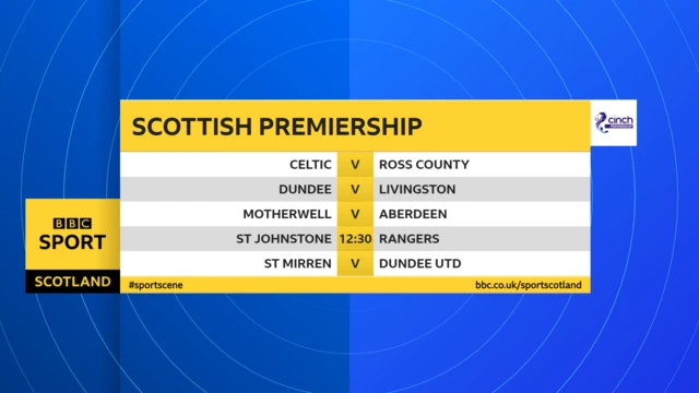 Saturday's fixtures