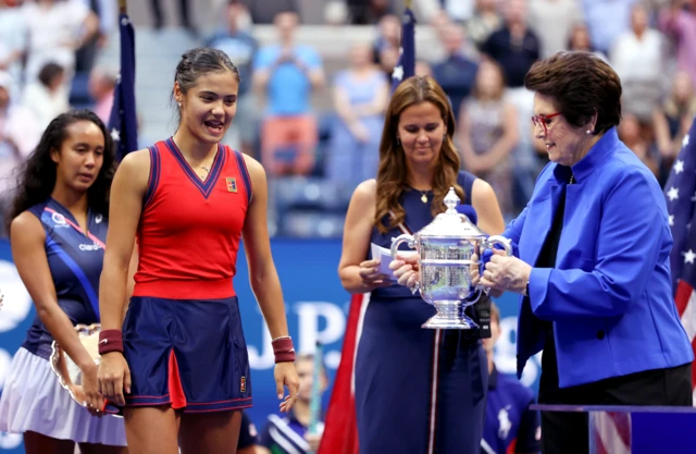 Billie Jean King and Emma Raducanu