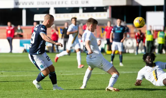 Leigh Griffiths has a chance for Dundee against Livingston