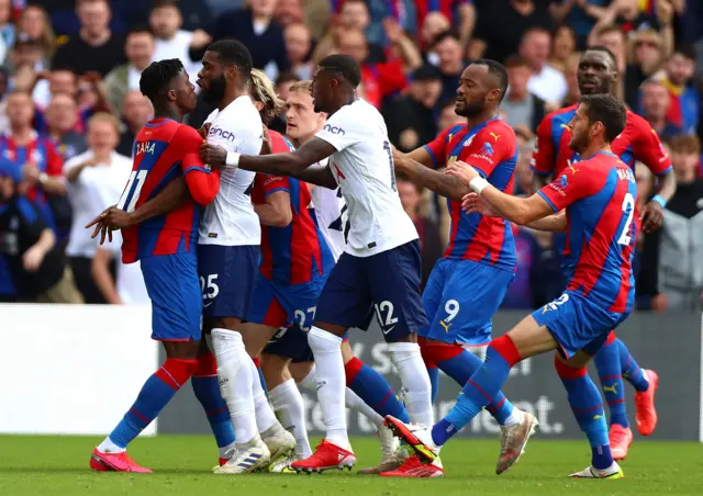 Spurs and Crystal Palace melee