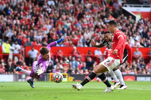 Ronaldo scores his first goal for Manchester United