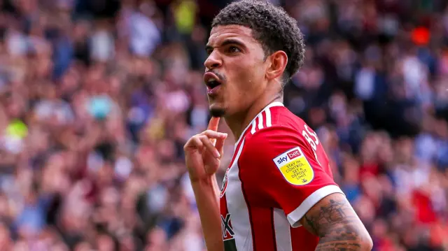 Morgan Gibbs-White celebrates