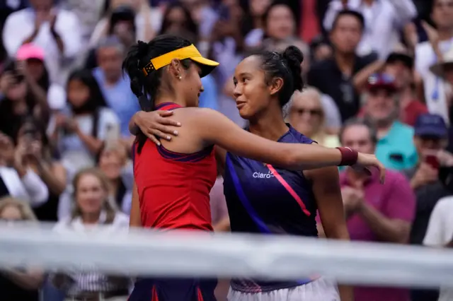 Leylah Fernandez and Emma Raducanu