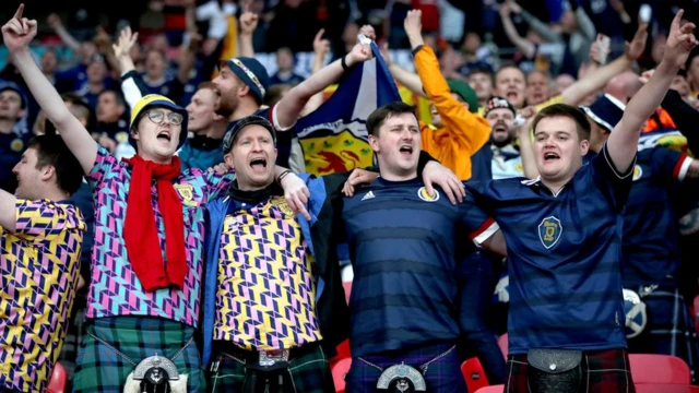 Football fans in Scotland