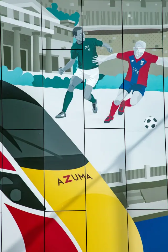 Mural at York's Community Stadium