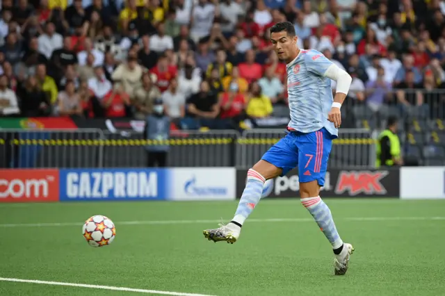 Ronaldo scores Manchester United's opener against Young Boys