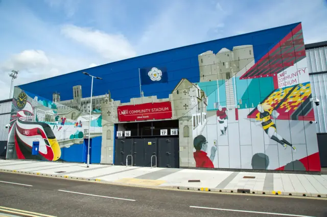 Mural at York's Community Stadium