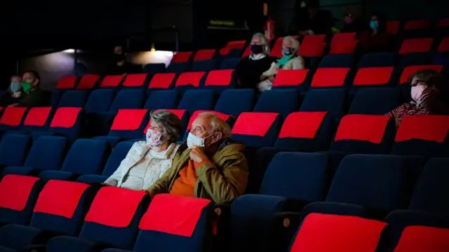 Cinema goers in Cardiff