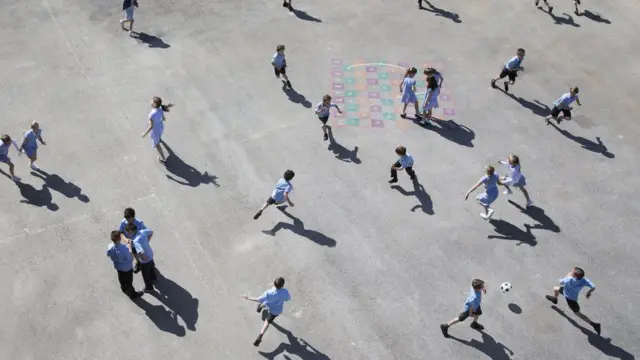 Children playing at school