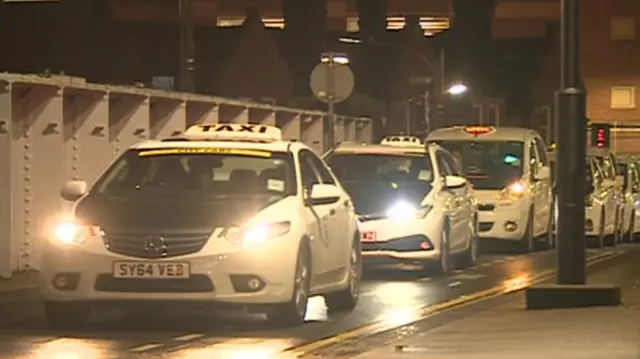 Taxis at Leeds station