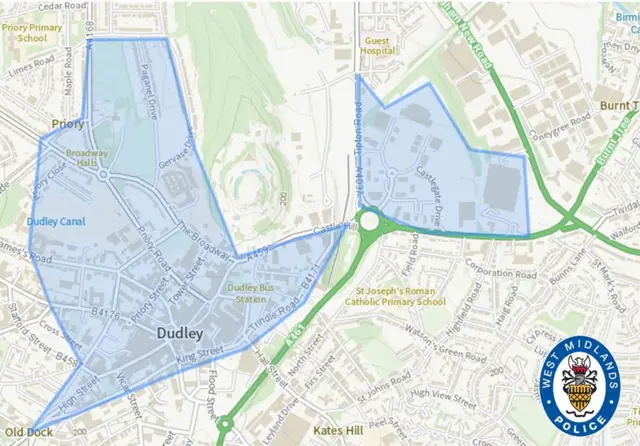 Area covered by the dispersal order