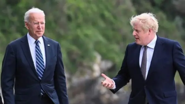 Joe Biden and Boris Johnson