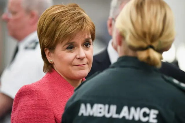 Nicola Sturgeon and paramedic