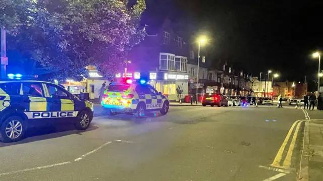 Police on St Peters Road in Highfields