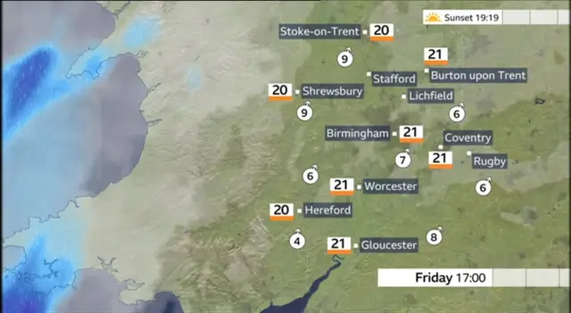 West Midlands weather 17 September