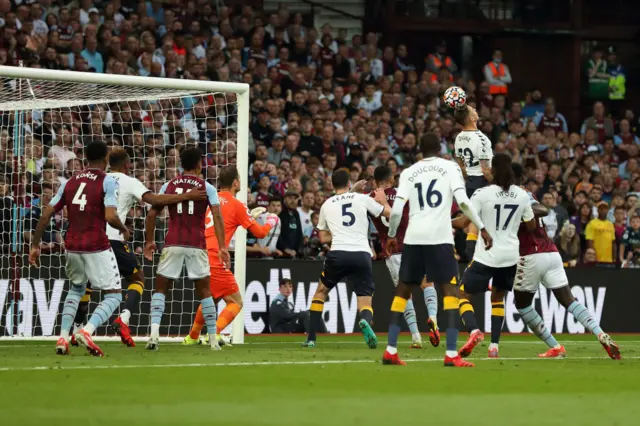 Lucas Digne scores an own goal for Everton