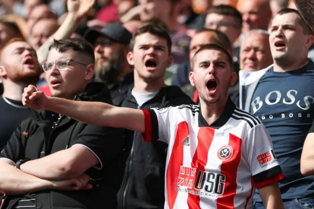 Sheffield United fans celebrate