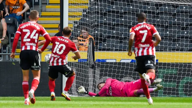 Matt Ingram saves Billy Sharp's penalty