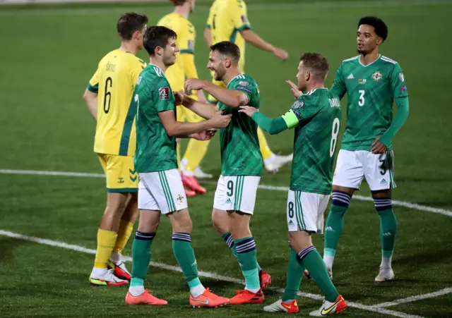 Northern Ireland celebrate a goal