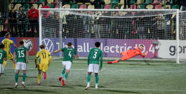 Bailey Peacock-Farrell saves a penalty