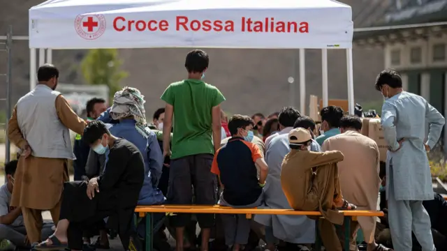 Afghan refugees in Italy