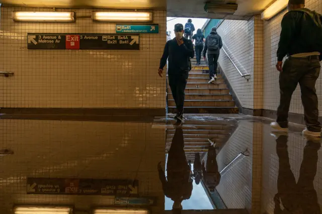 flooded subway station