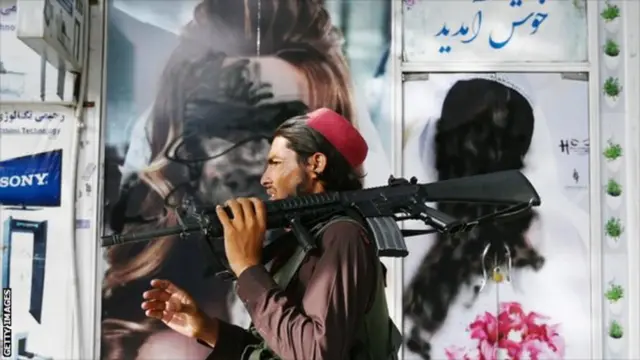 Taliban fighter in Kabul