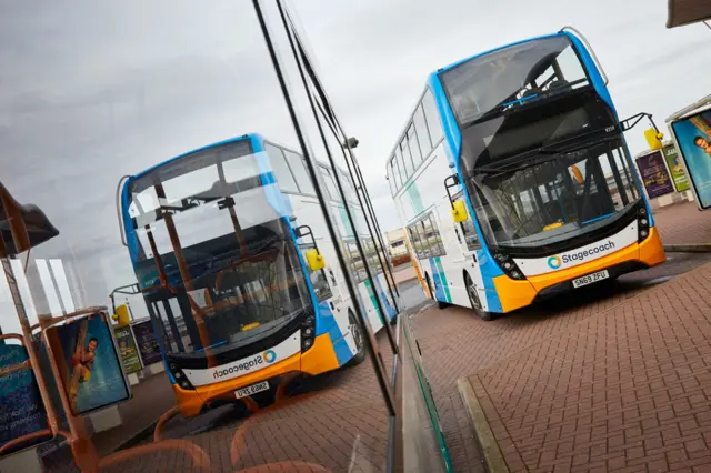 Bus in station