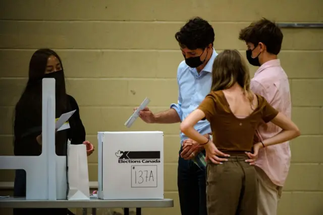 Trudeau casts his ballot