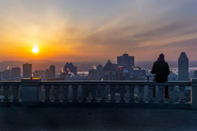 Sunset over Montreal, Québec