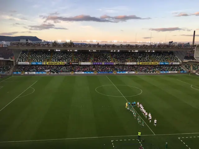 Kirsty McGuinness leads NI out at Windsor Park