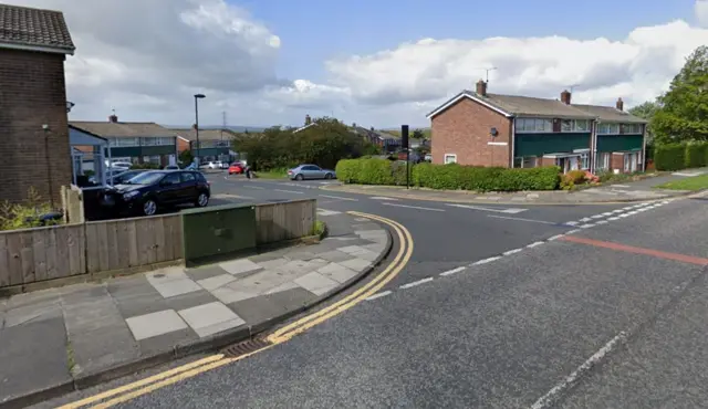 Chadderton Drive at the junction with Hillhead Parkway