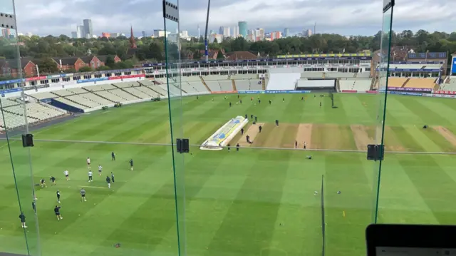 Covers off at Edgbaston